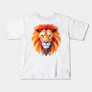 Colorful Polygon Lion Kids T-Shirt